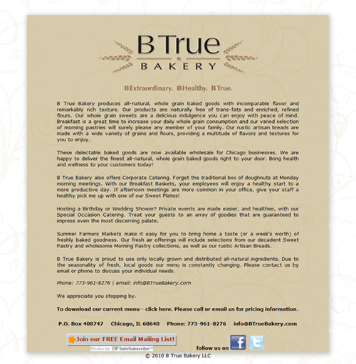 BTrue Home page
